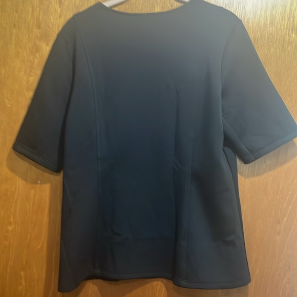 Soft touch scuba fitted NWOT women’s Shirt size L Black - Picture 5 of 7